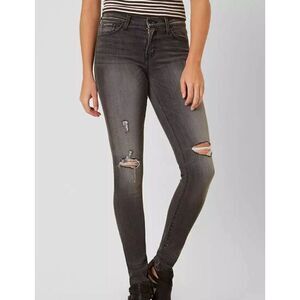 Flying Monkey Mid-Rise Skinny Stretch Jean Grey Sz 30 31 Inseam